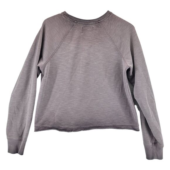 Anthropologie Saturday Sunday Purple Ombre Sweatshirt Smart Mouth Face Small - Picture 2 of 8